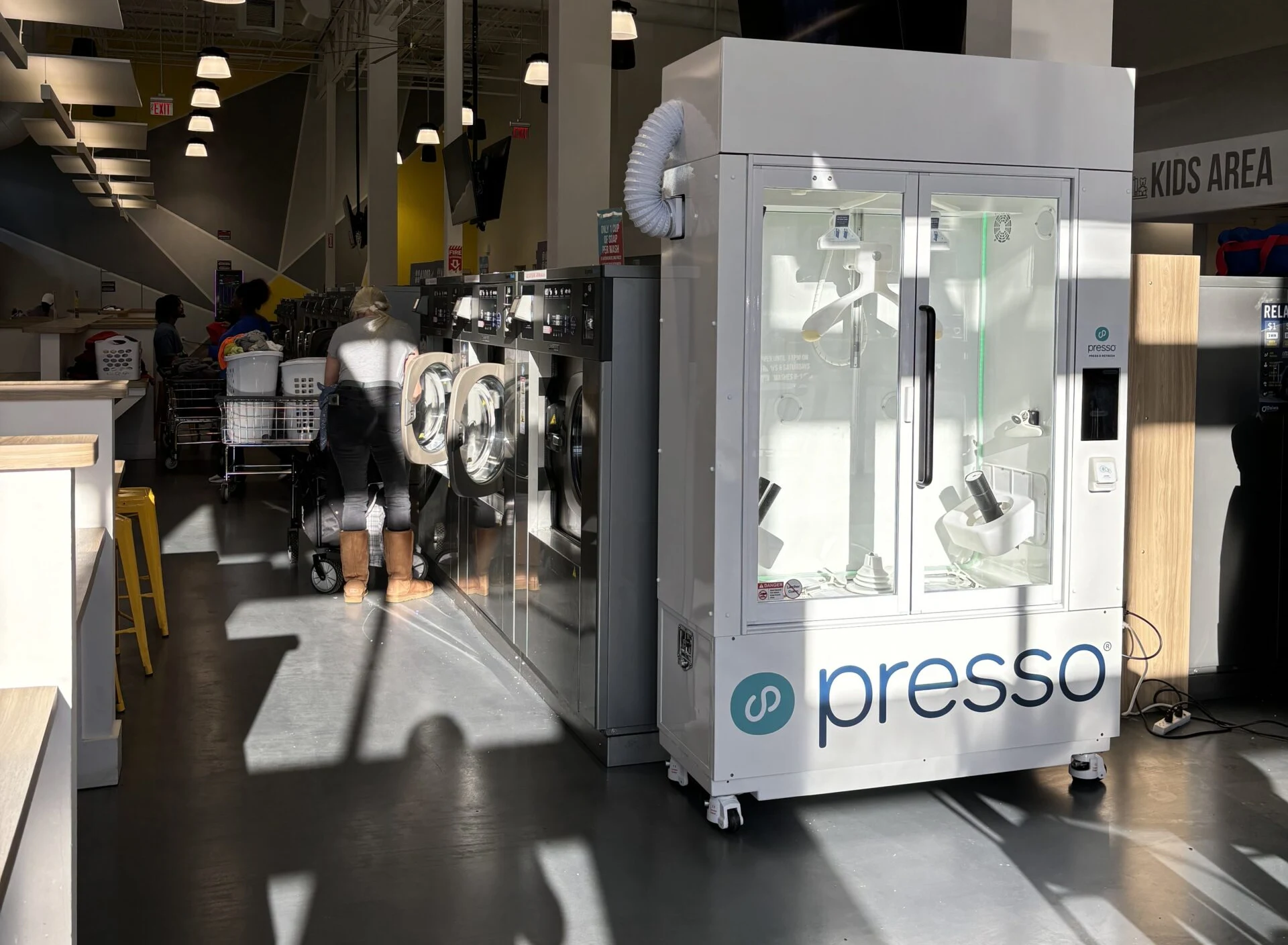 A Presso inside a laundromat